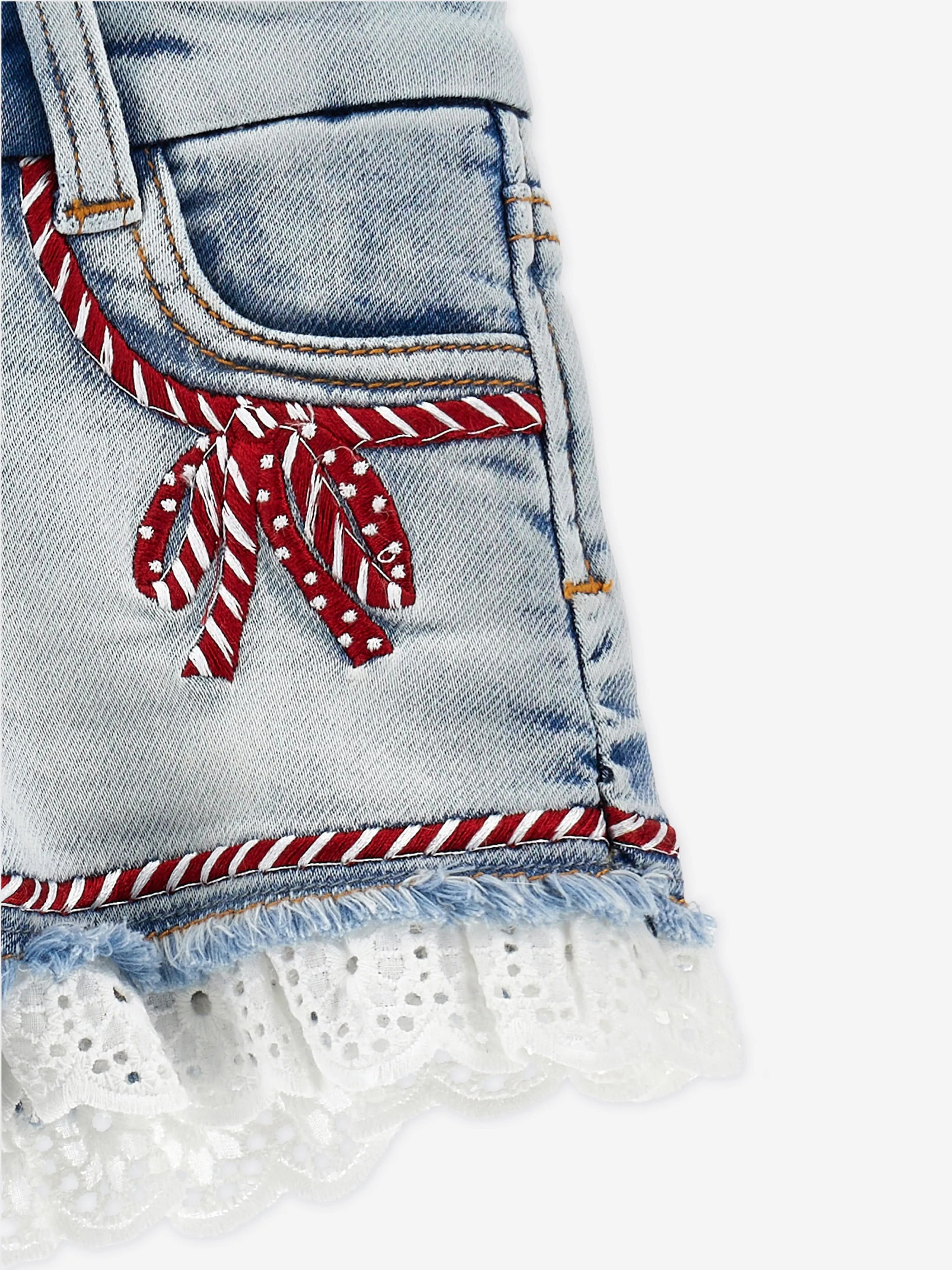 Girls Denim Shorts in Blue