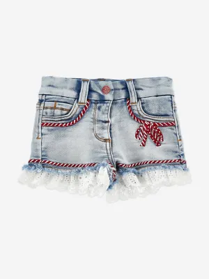 Girls Denim Shorts in Blue