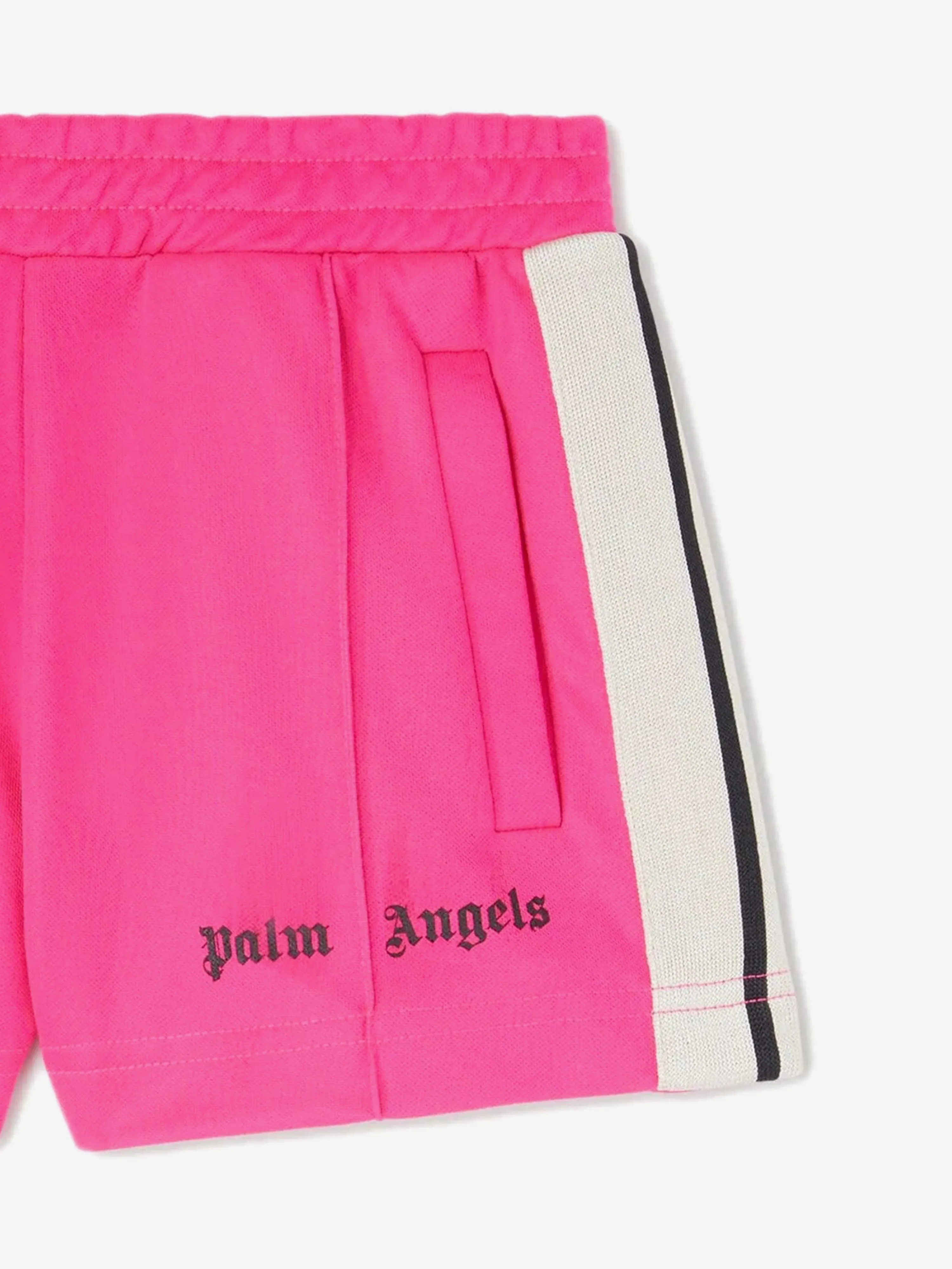 Girls Logo Track Shorts in Pink
