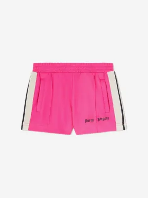 Girls Logo Track Shorts in Pink