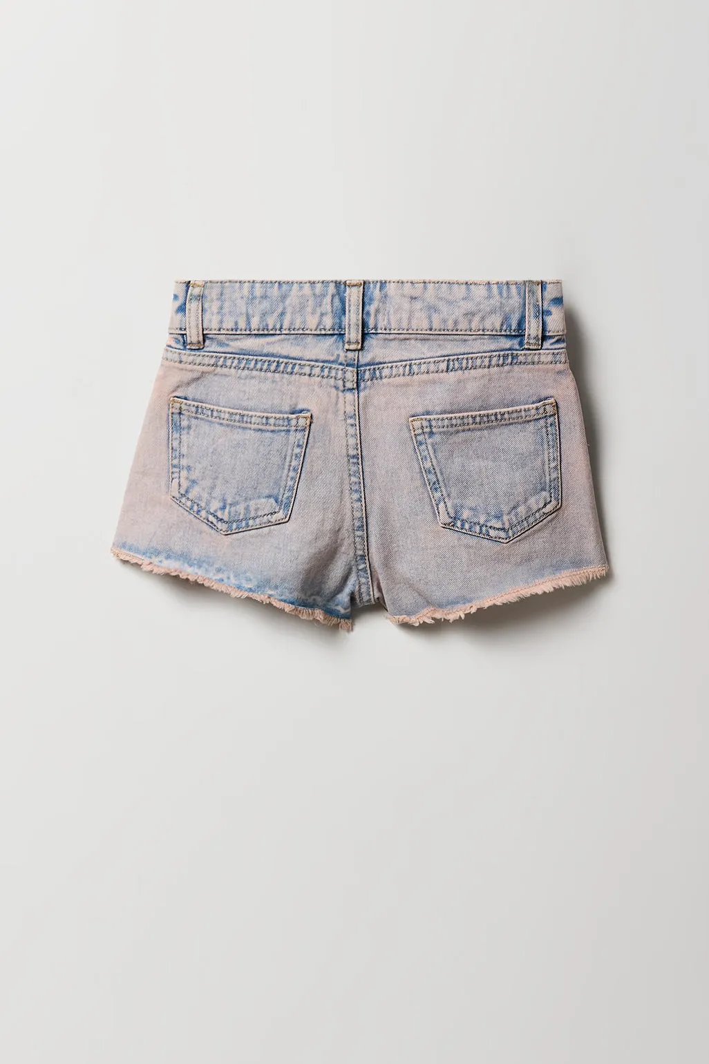 Girls Pink Wash High Rise Beach Short