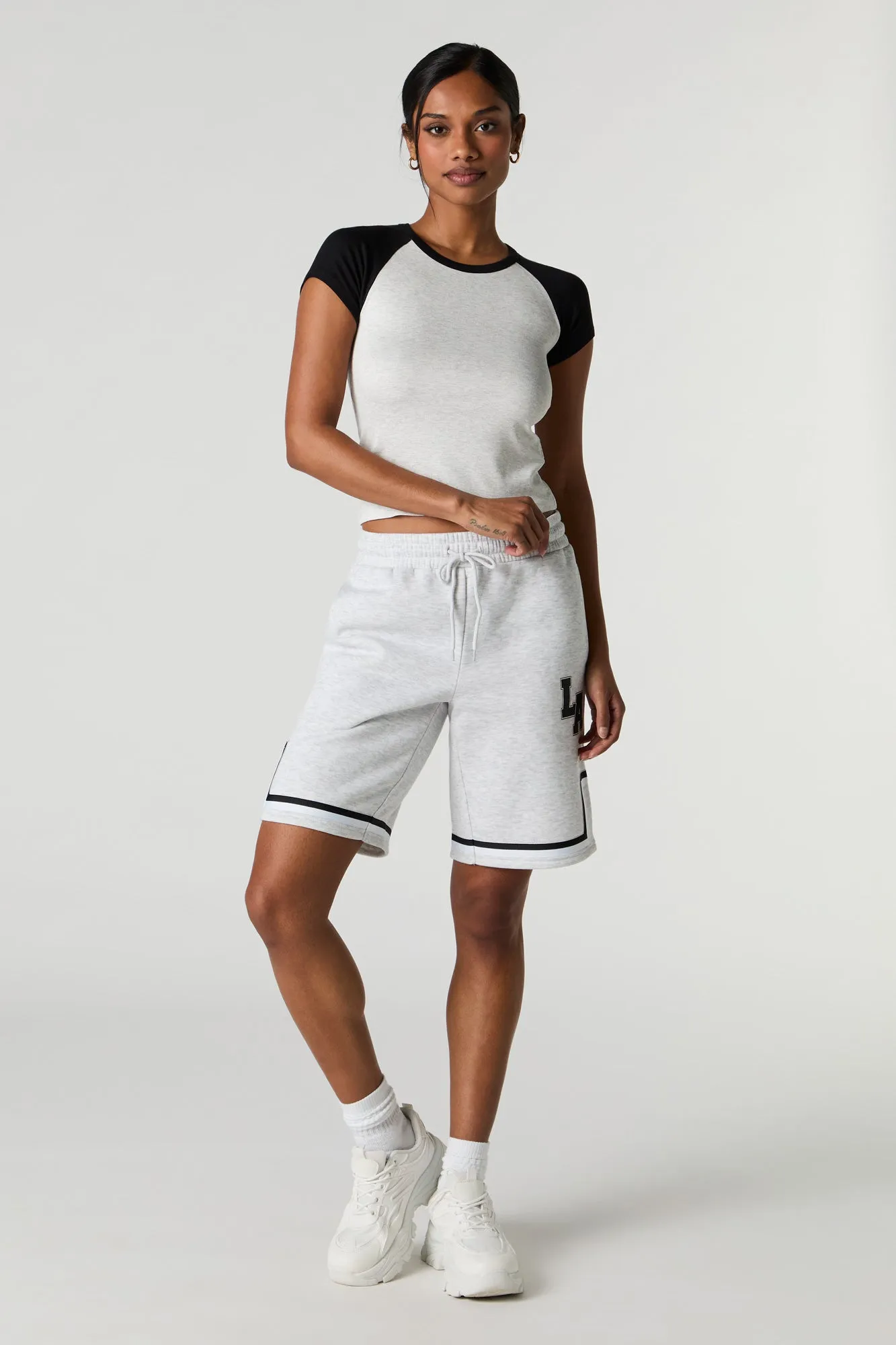 Graphic Fleece Boyfriend Short