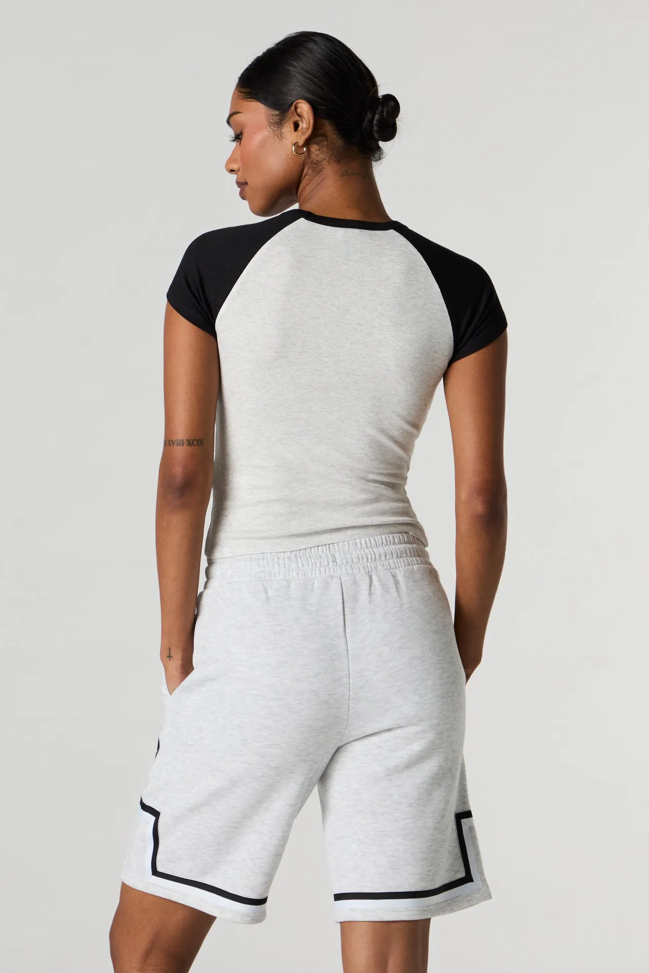 Graphic Fleece Boyfriend Short