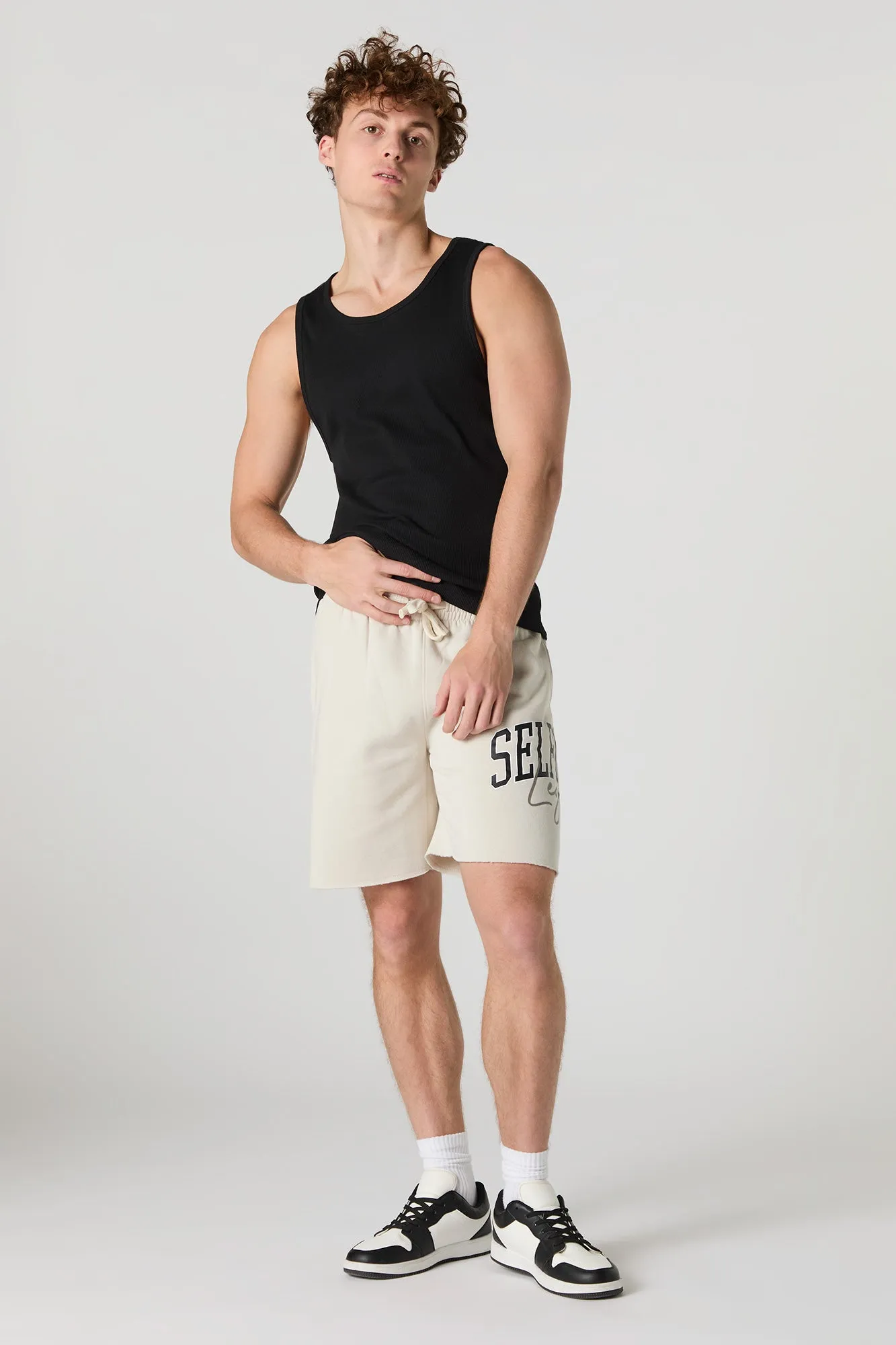 Graphic Fleece Short
