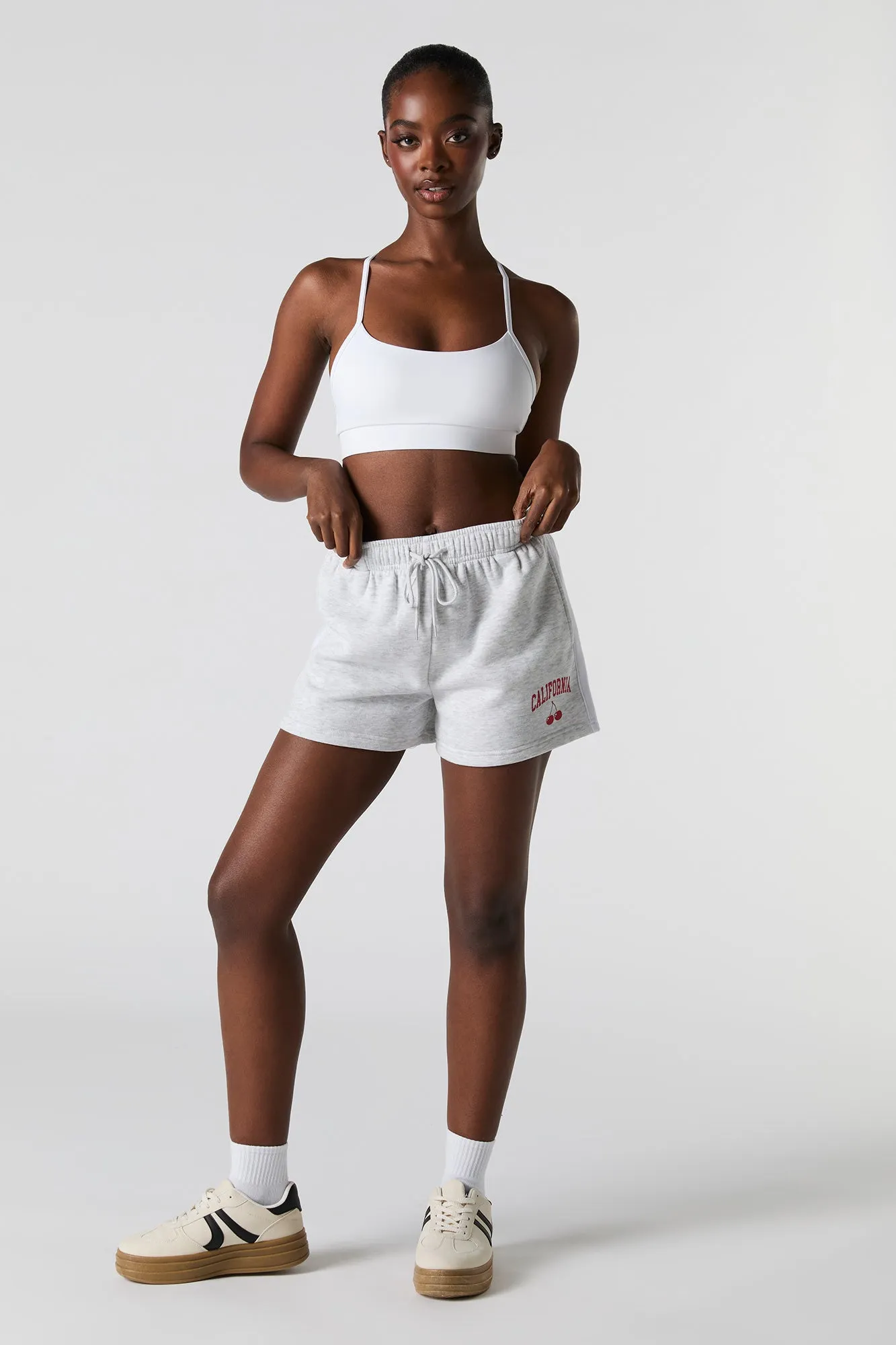 Graphic High Rise Fleece Short