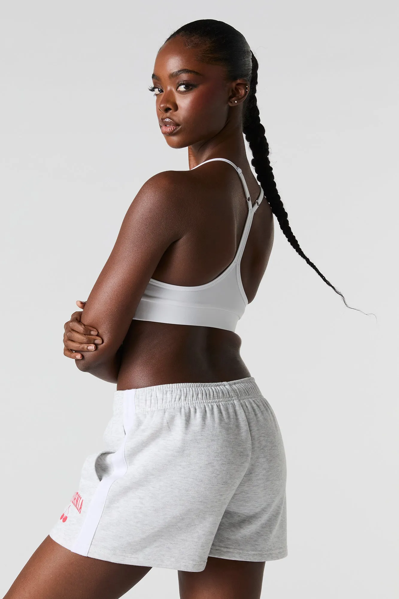 Graphic High Rise Fleece Short