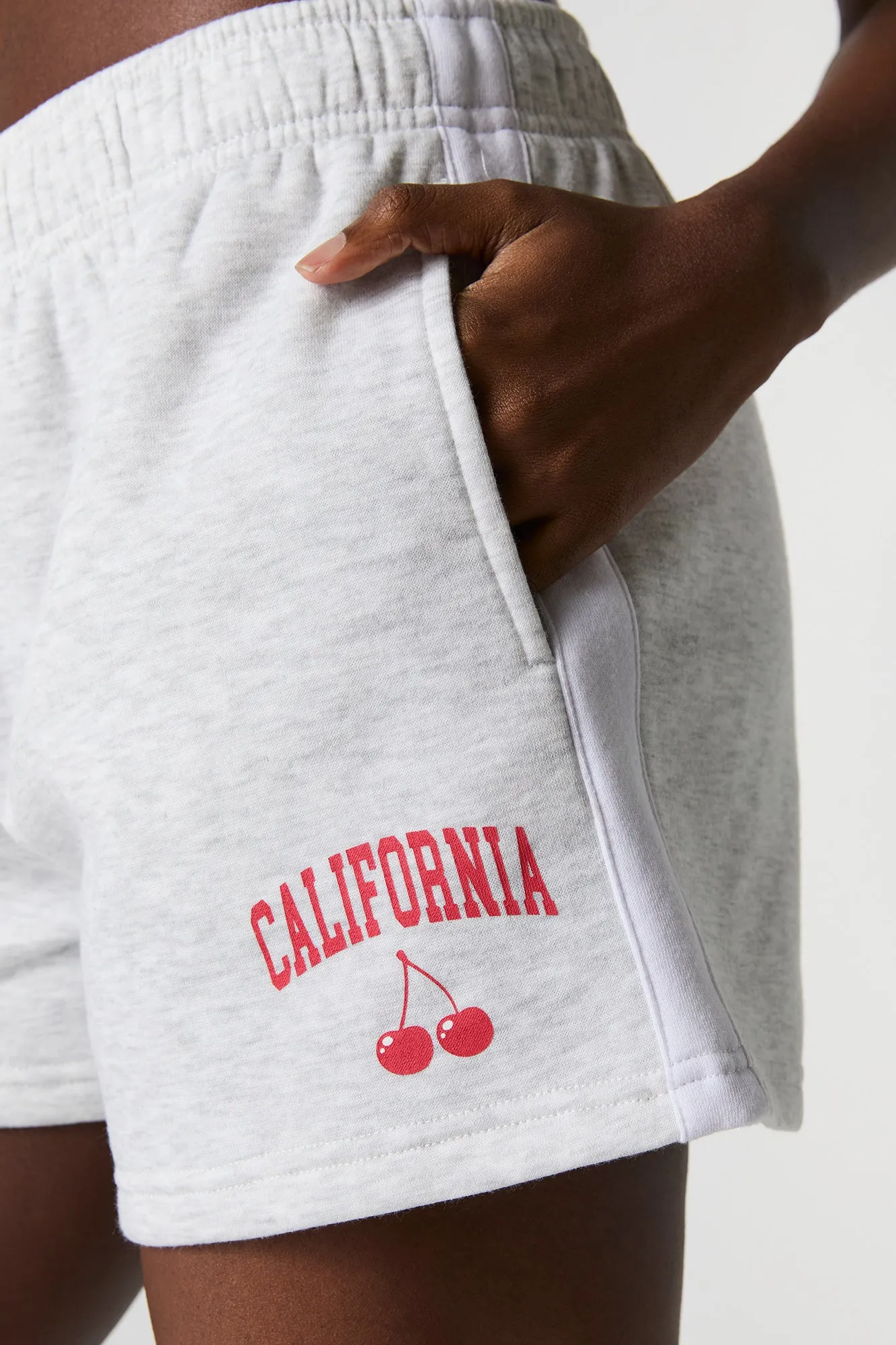Graphic High Rise Fleece Short