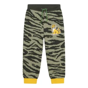 Green Tiger Print Sweatpants