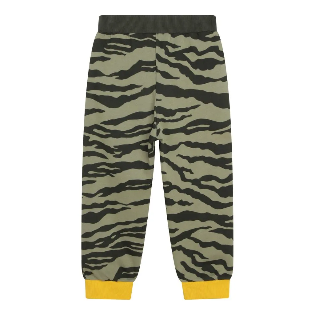 Green Tiger Print Sweatpants