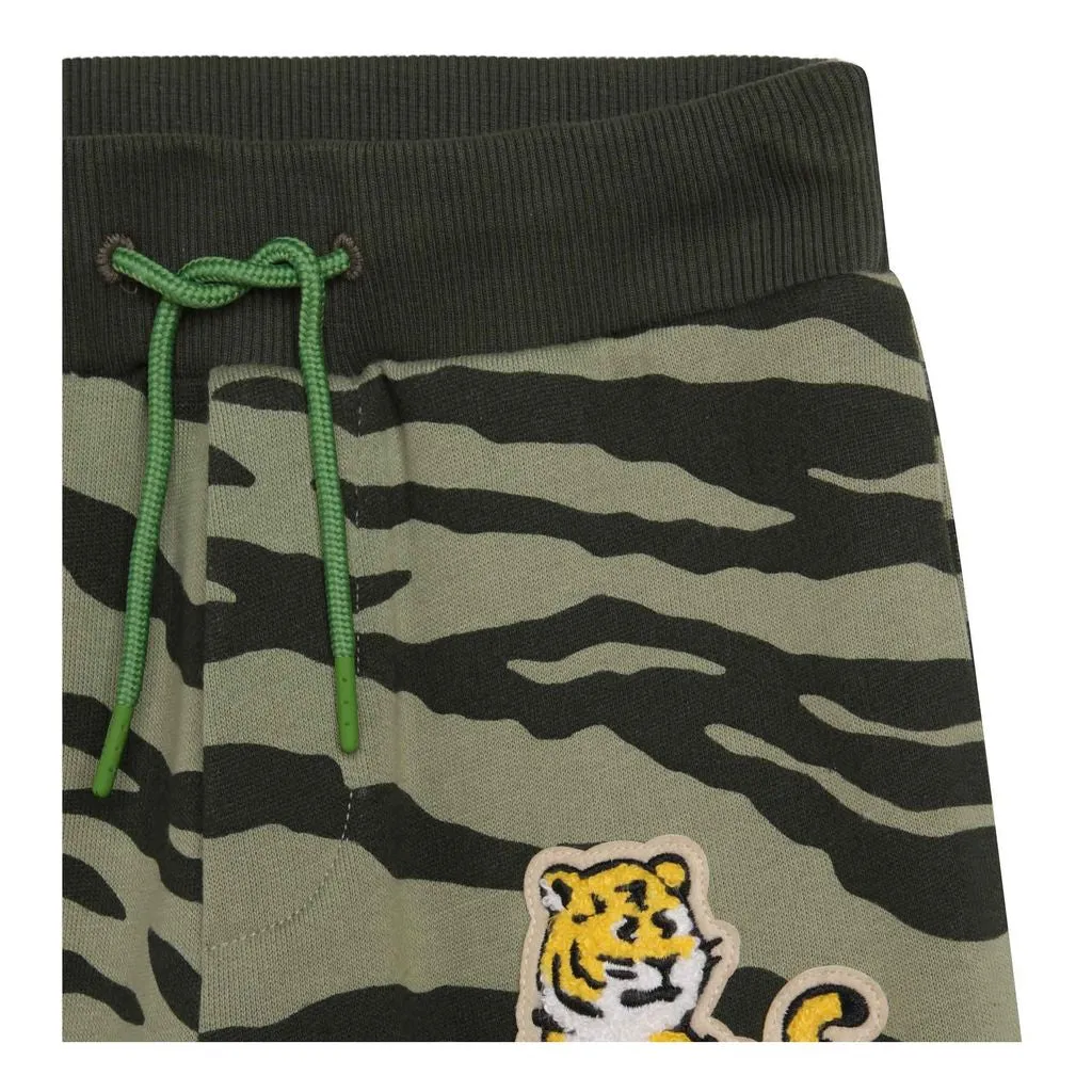Green Tiger Print Sweatpants