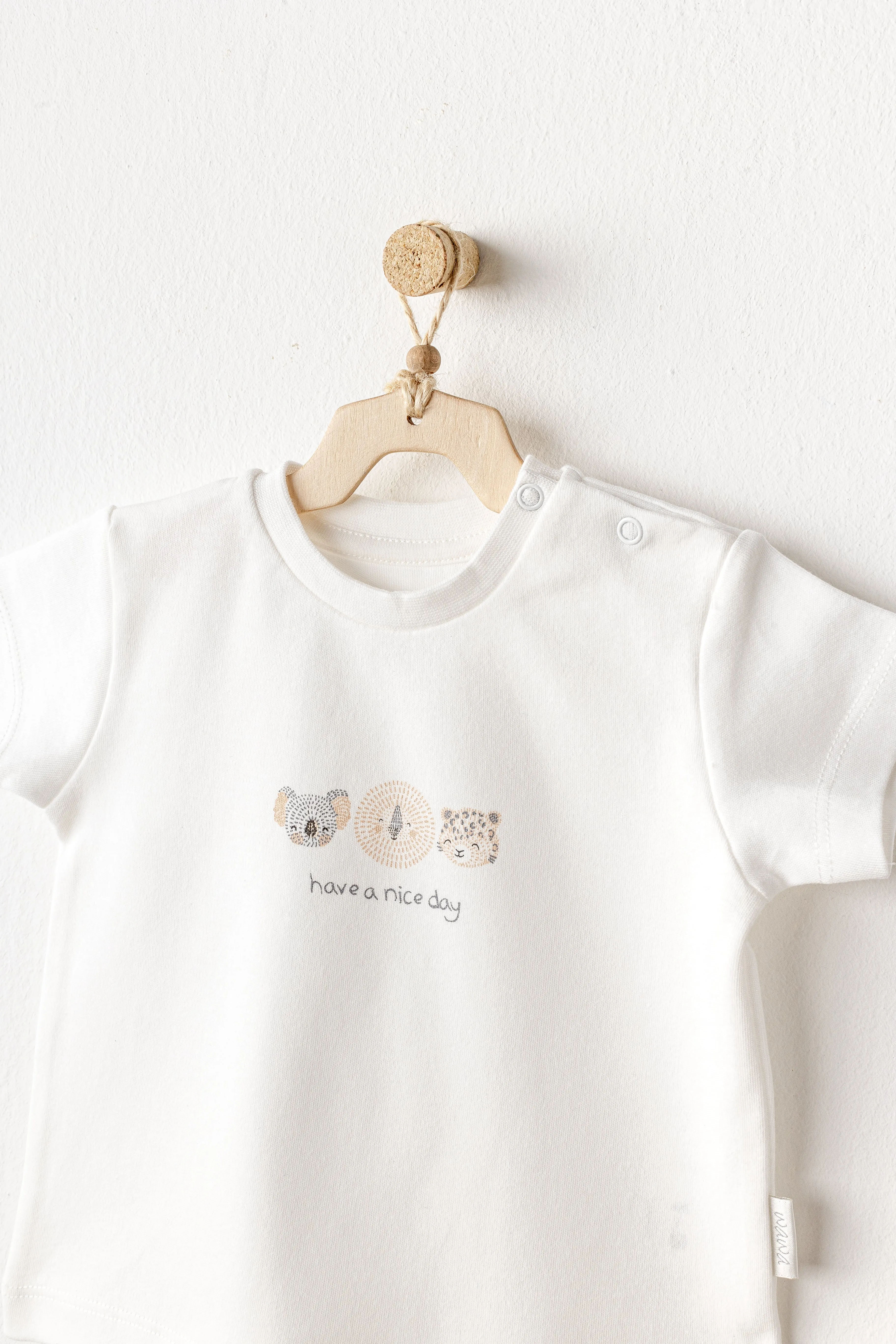 Grey Shorts Happy Animals Outfit