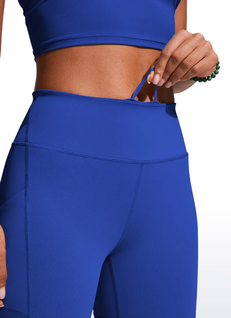 High Waisted Swim Board Shorts with Liner and Pockets 6''