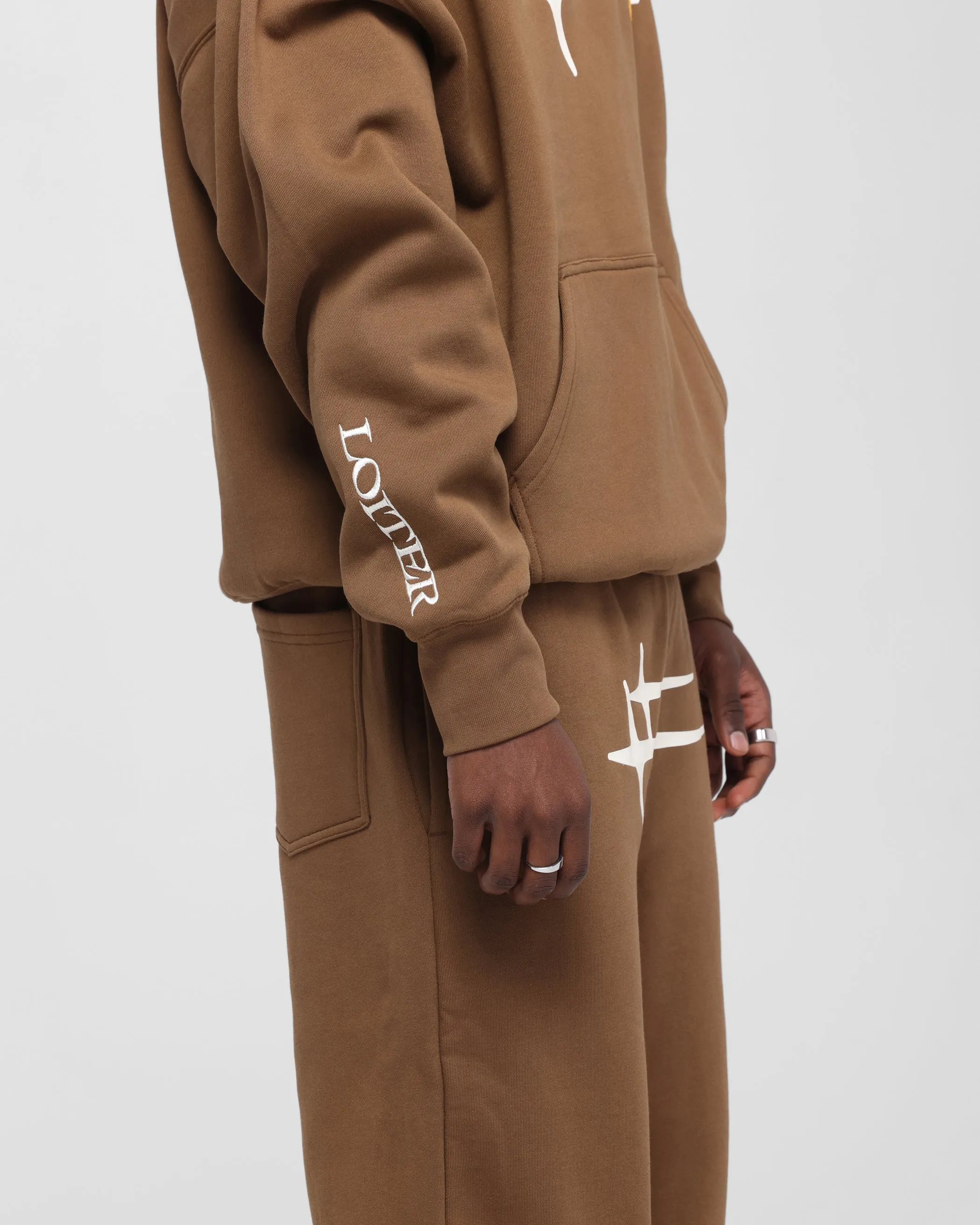 Loiter Hybrid Premium Hoodie Brown