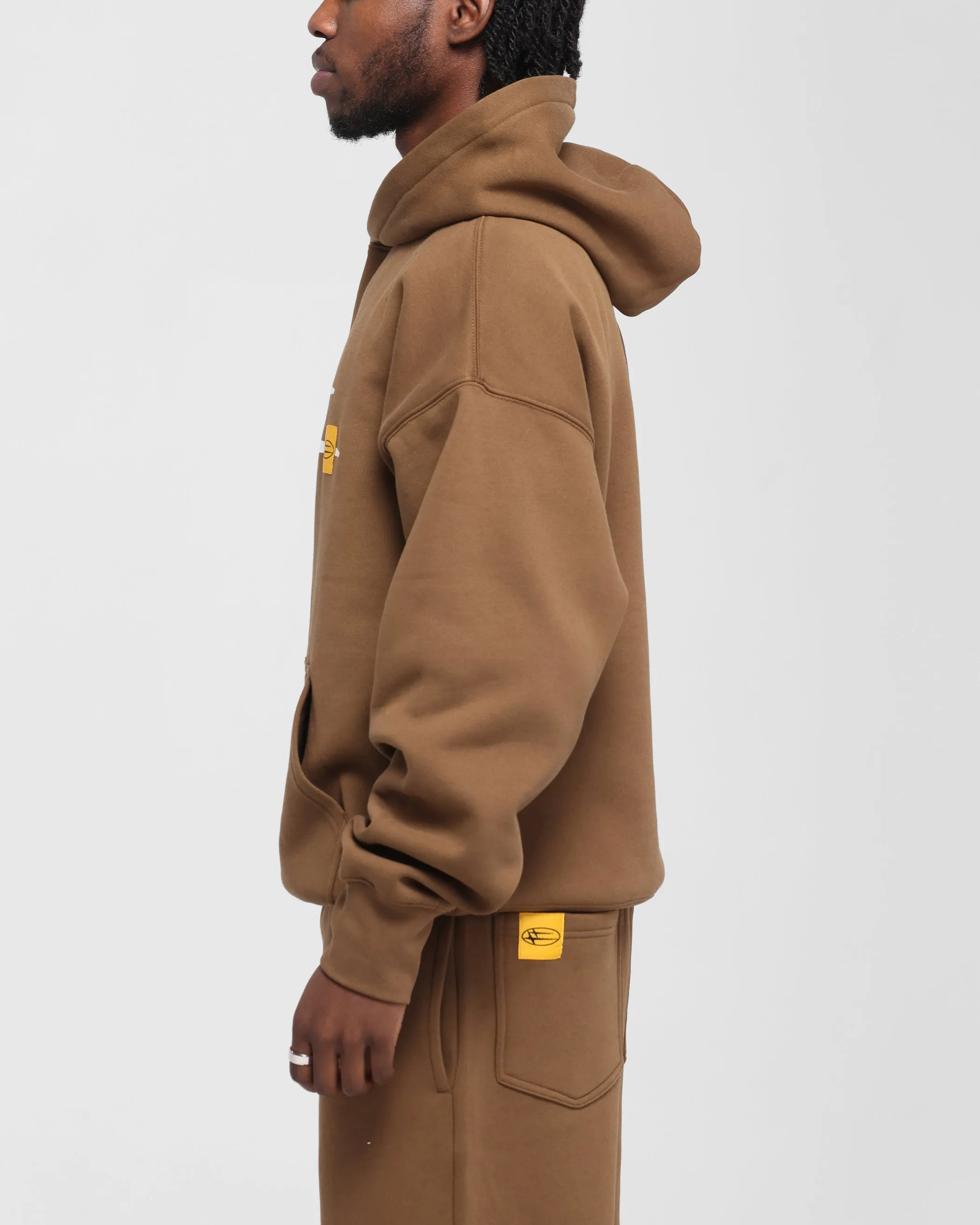 Loiter Hybrid Premium Hoodie Brown