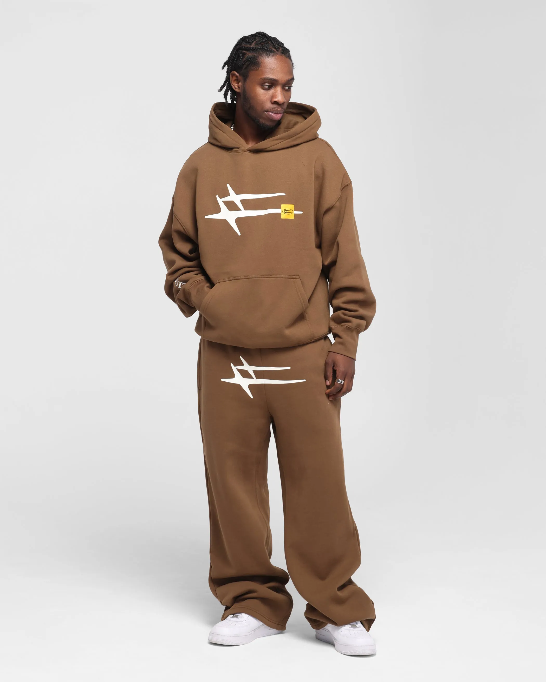 Loiter Hybrid Premium Hoodie Brown