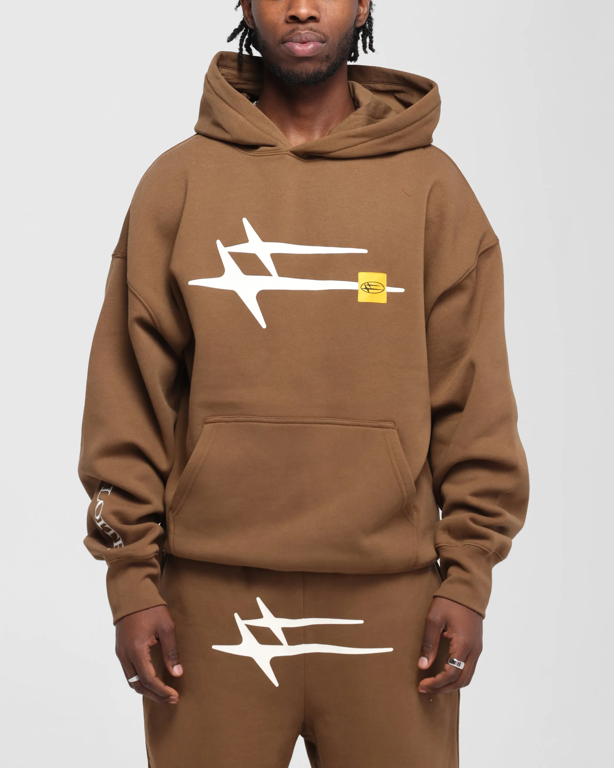 Loiter Hybrid Premium Hoodie Brown