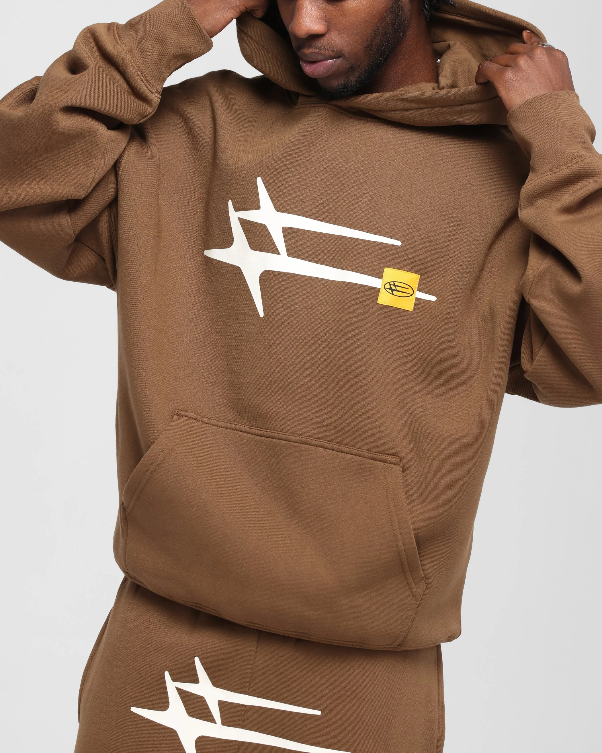 Loiter Hybrid Premium Hoodie Brown