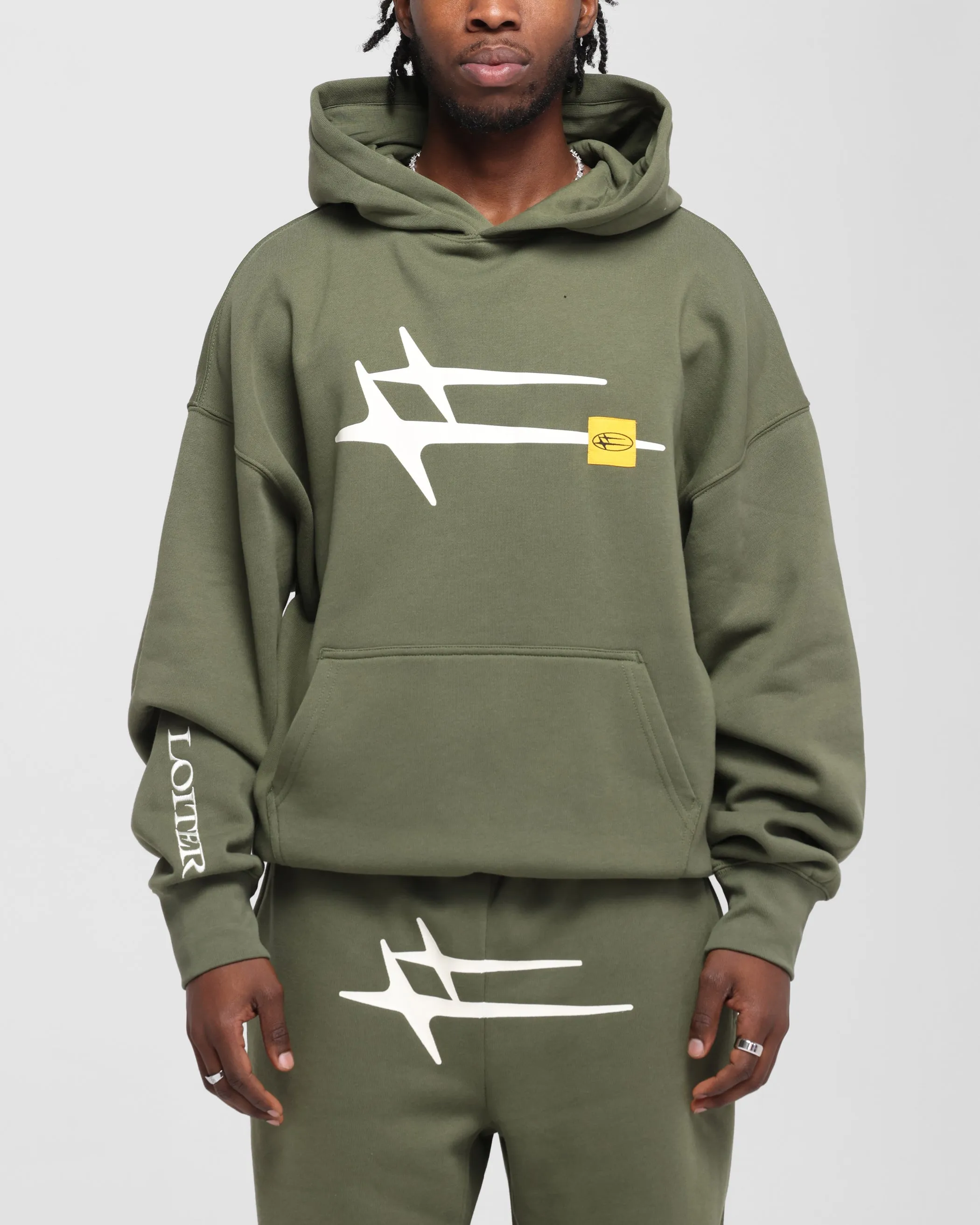 Loiter Hybrid Premium Hoodie Olive