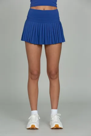 Mediterranean Blue Pleated Tennis Skirt