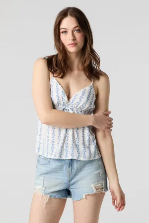 Medium Wash Distressed Vintage Denim Short