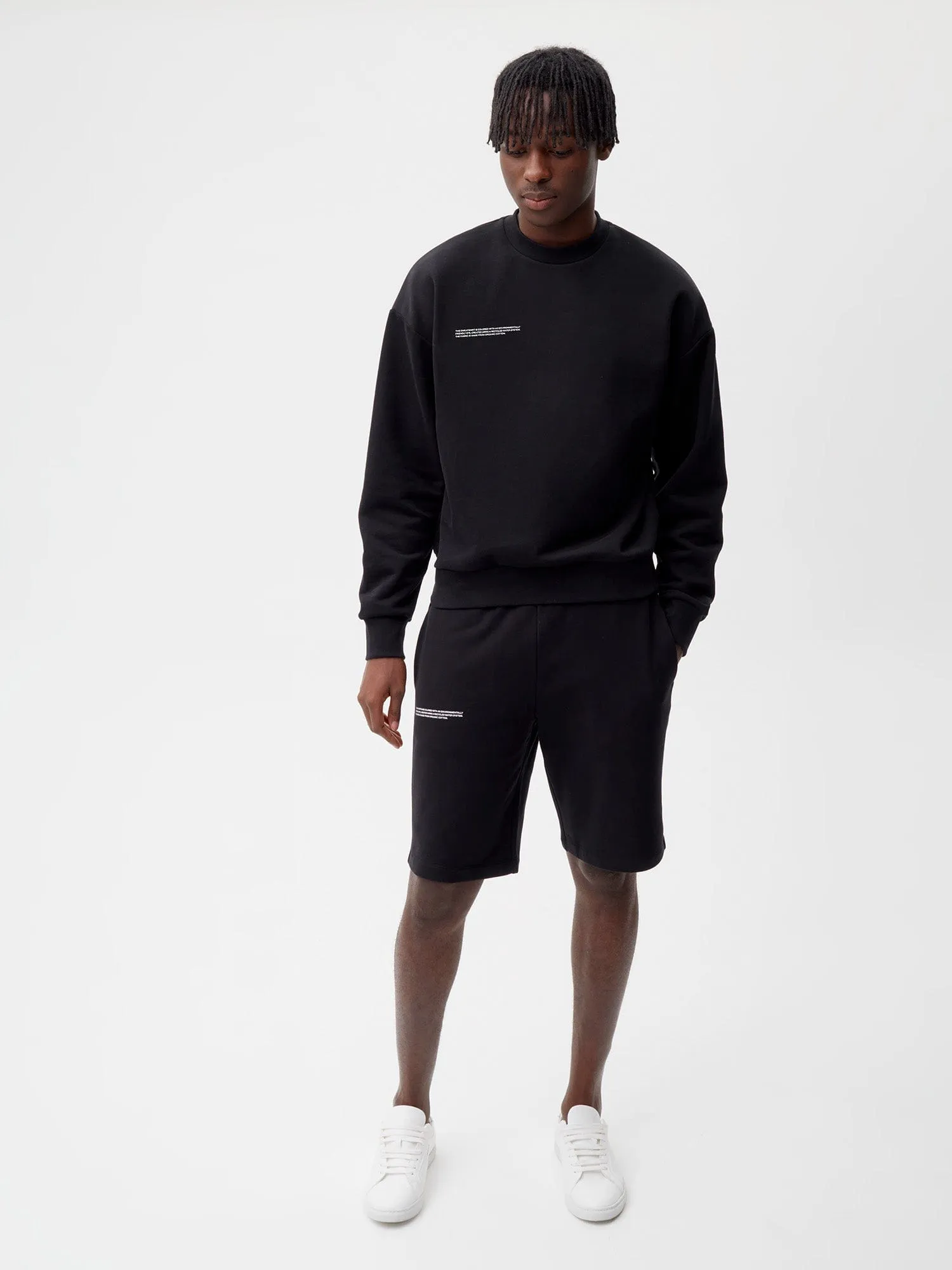Mens 365 Midweight Long Shorts—black