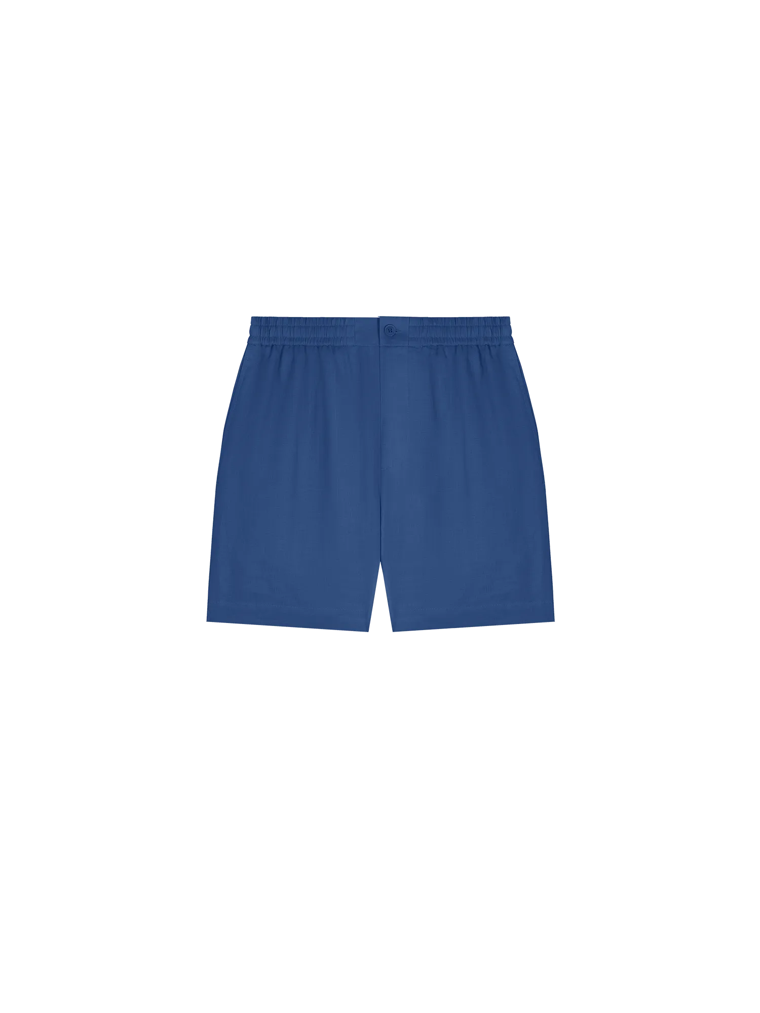 Mens DNA Linen Mid Length Shorts—lapis blue