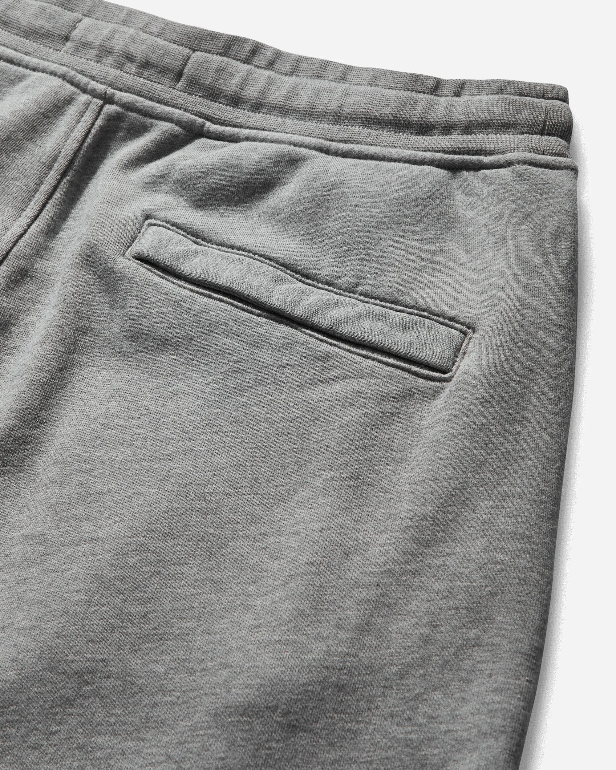Men's Garment Dyed Cotton Fleece Shorts Melange Grey