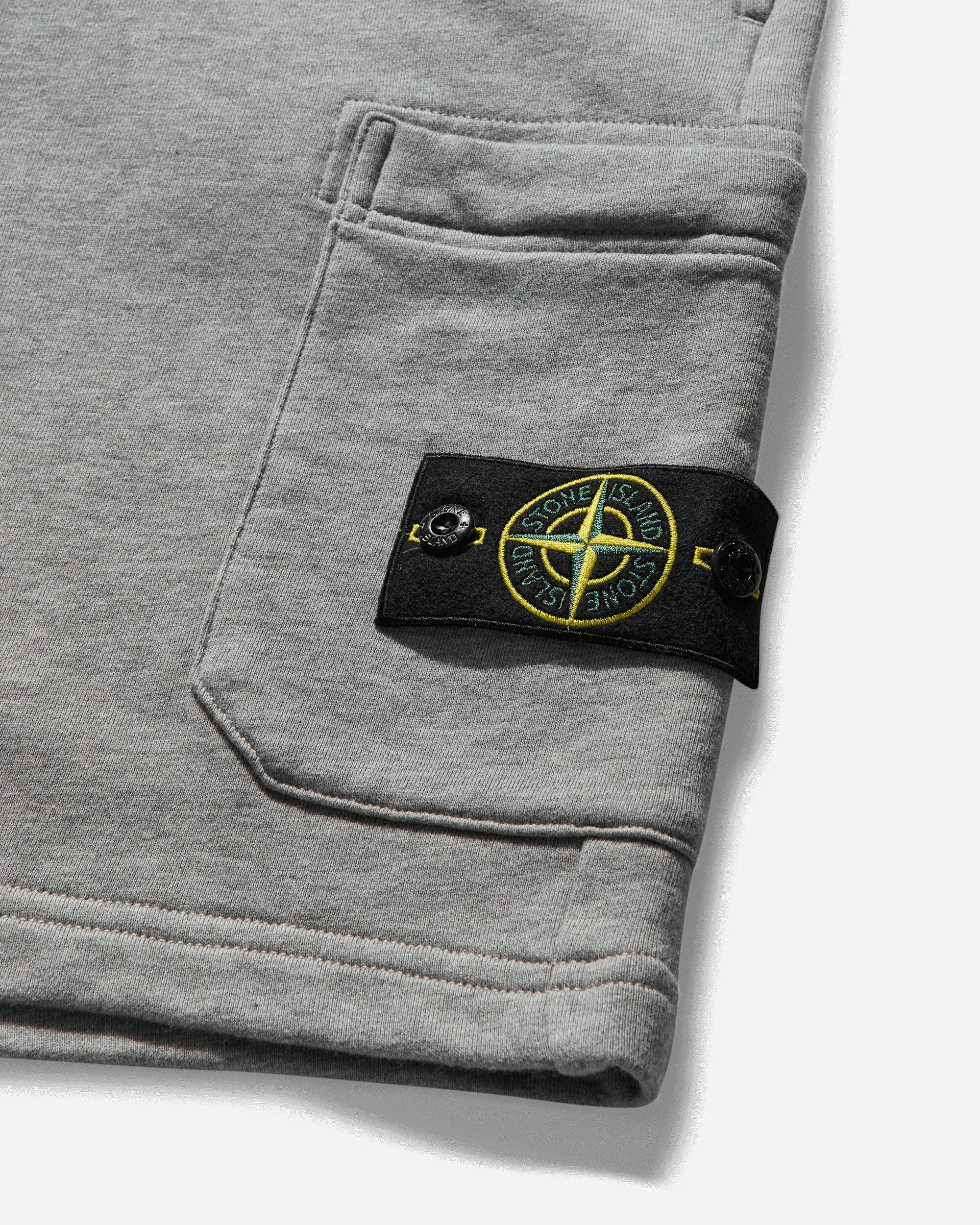 Men's Garment Dyed Cotton Fleece Shorts Melange Grey