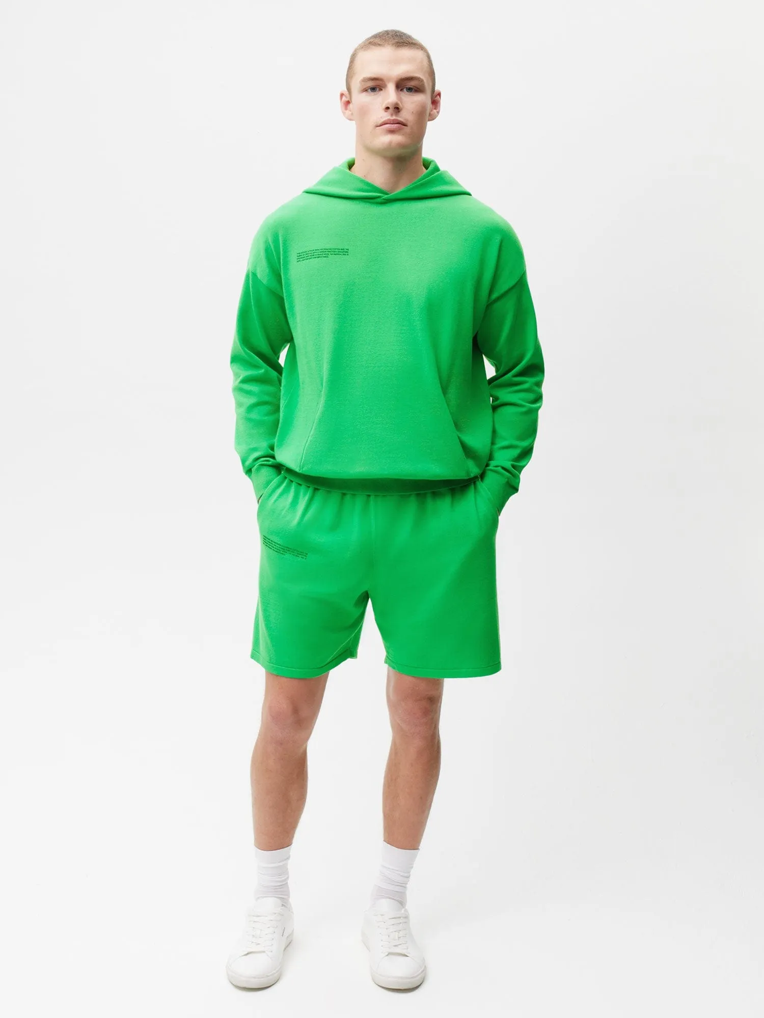 Mens Organic Cotton Knit Shorts—jade green