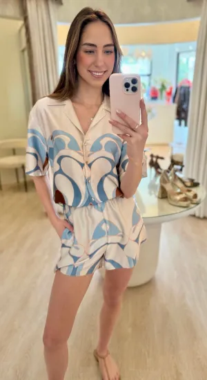 Mi9183 Swan Satin Shorts