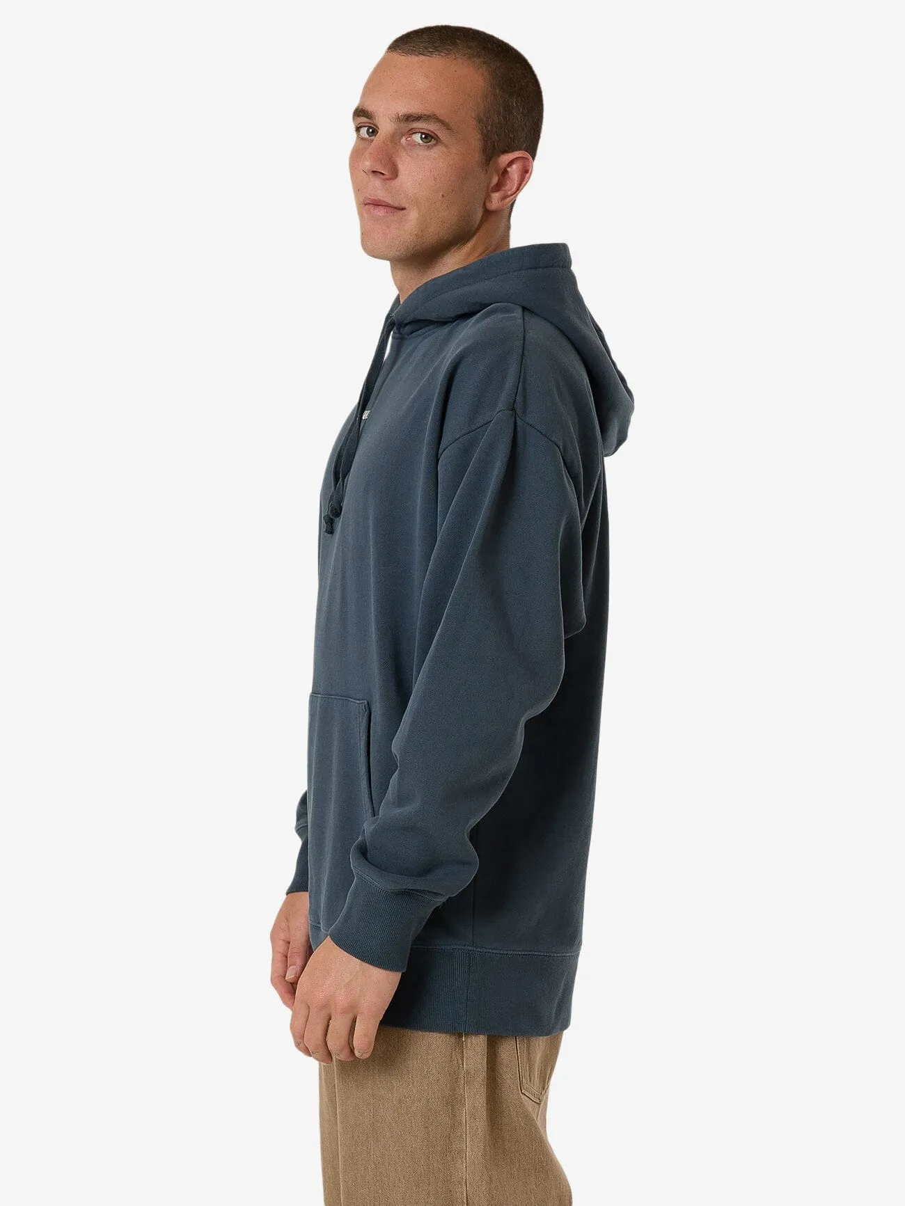 Minimal Thrill Slouch Pull On Hood - Dark Slate