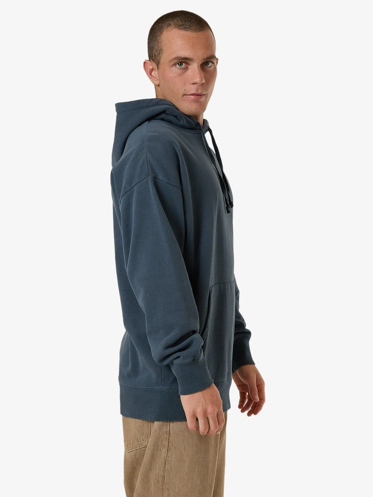 Minimal Thrill Slouch Pull On Hood - Dark Slate