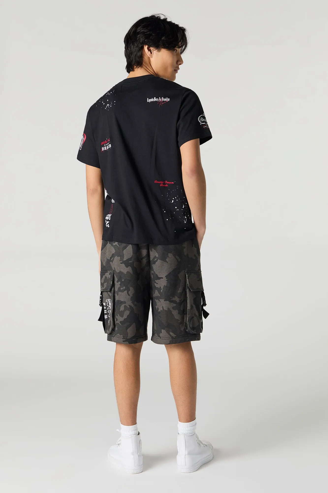 NY Graphic Fleece Cargo Short