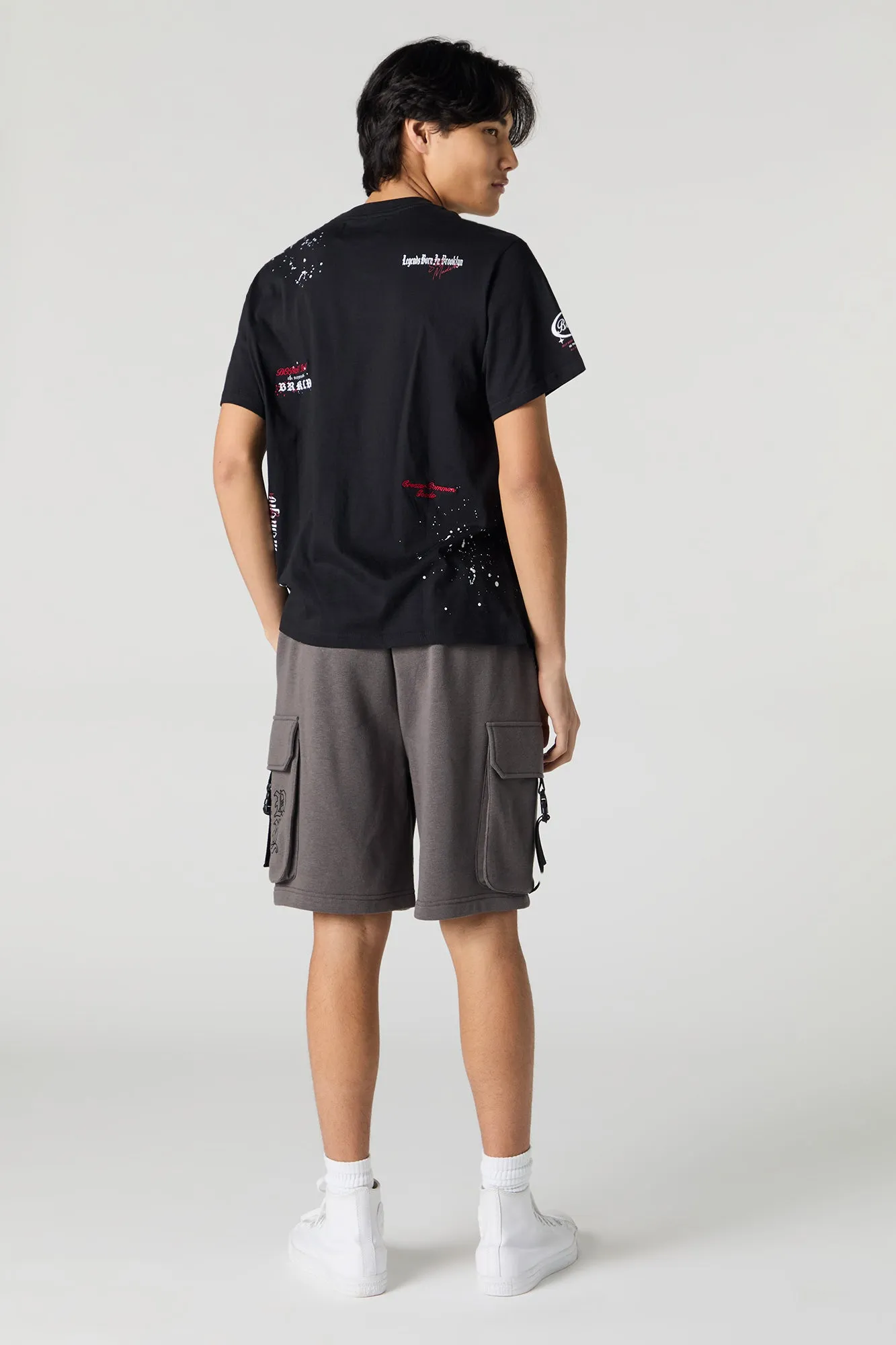 NY Graphic Fleece Cargo Short