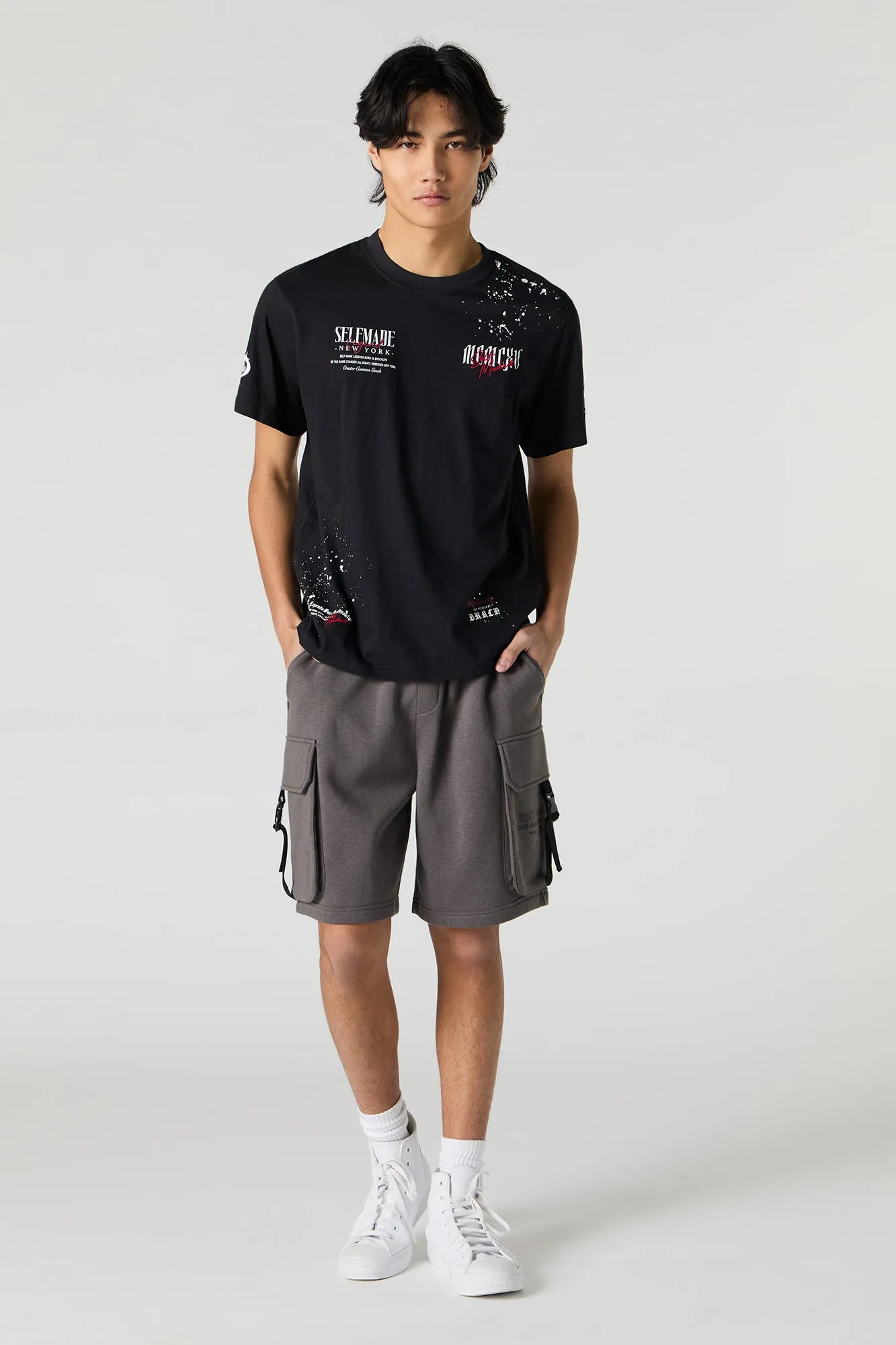 NY Graphic Fleece Cargo Short