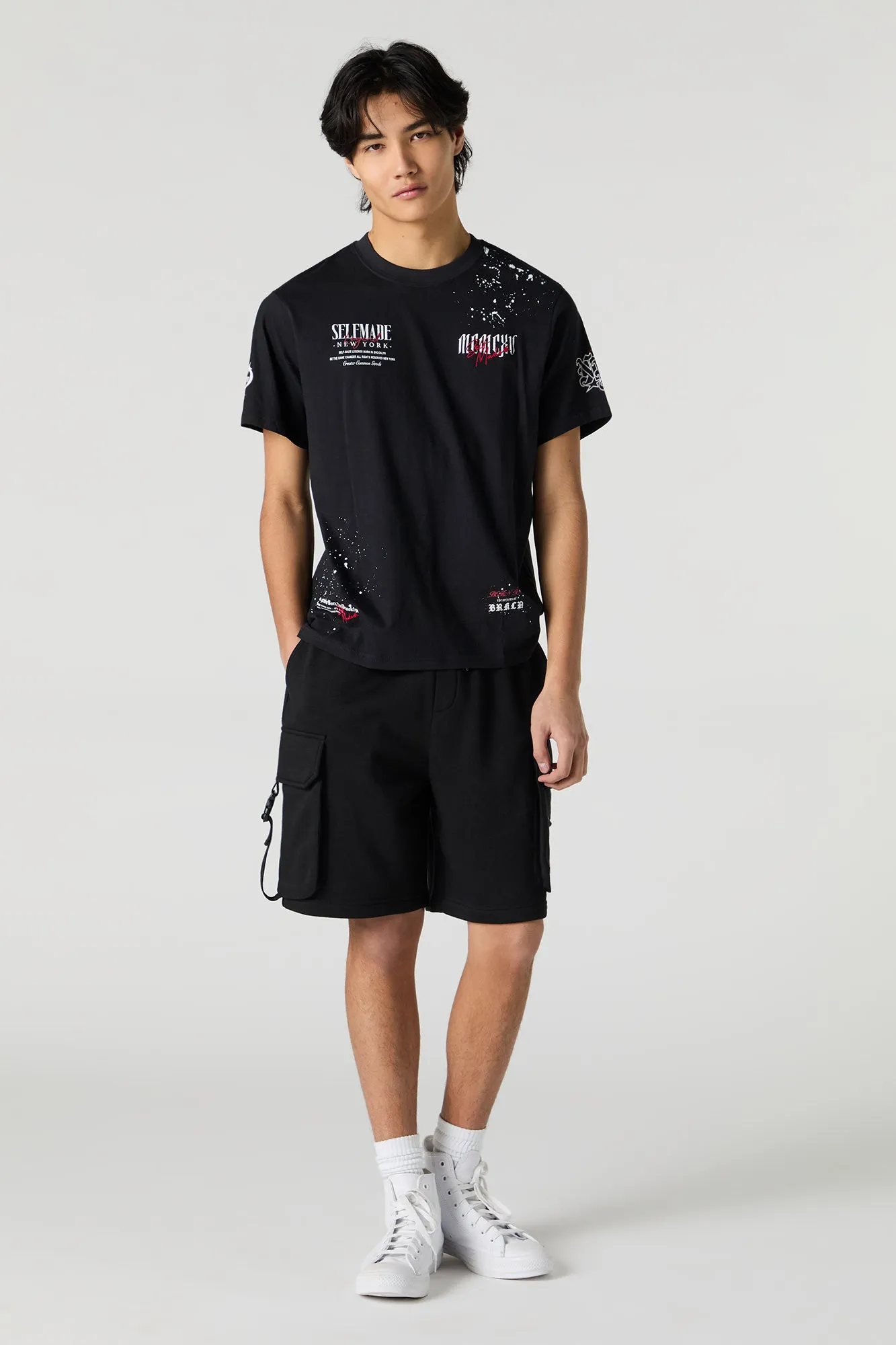 NY Graphic Fleece Cargo Short