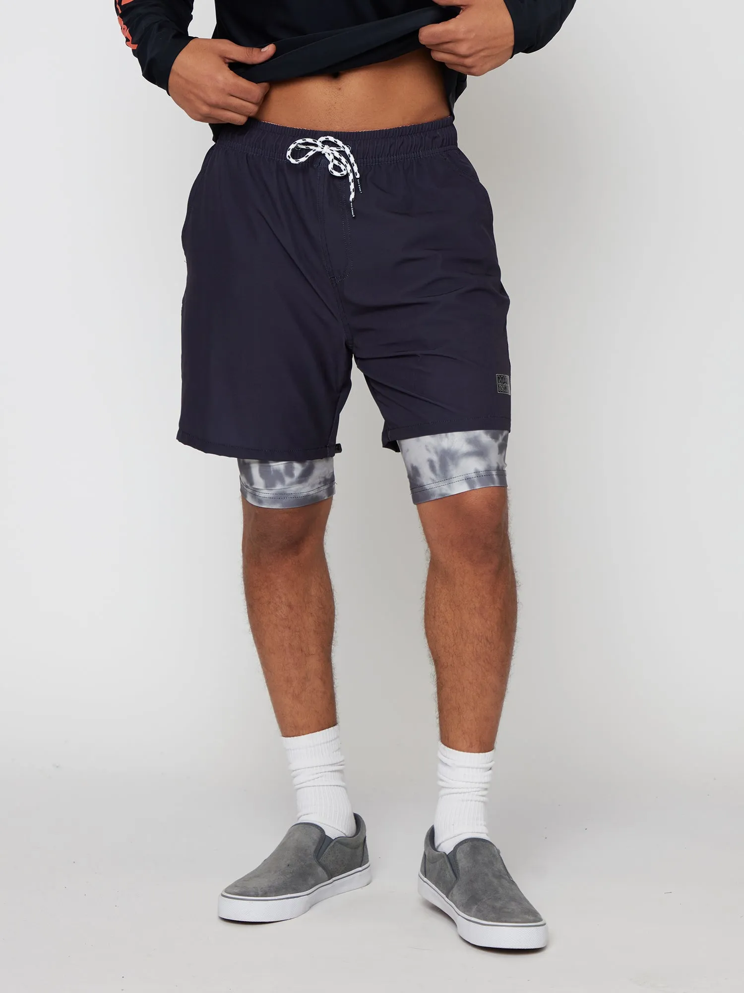 Palm Mix Hybrid Compression Pool Shorts