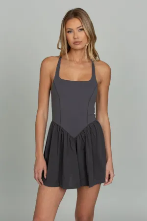 Peppercorn Cross Back Corset Dress