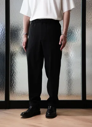 Polyester Wide Tapered Easy Pants