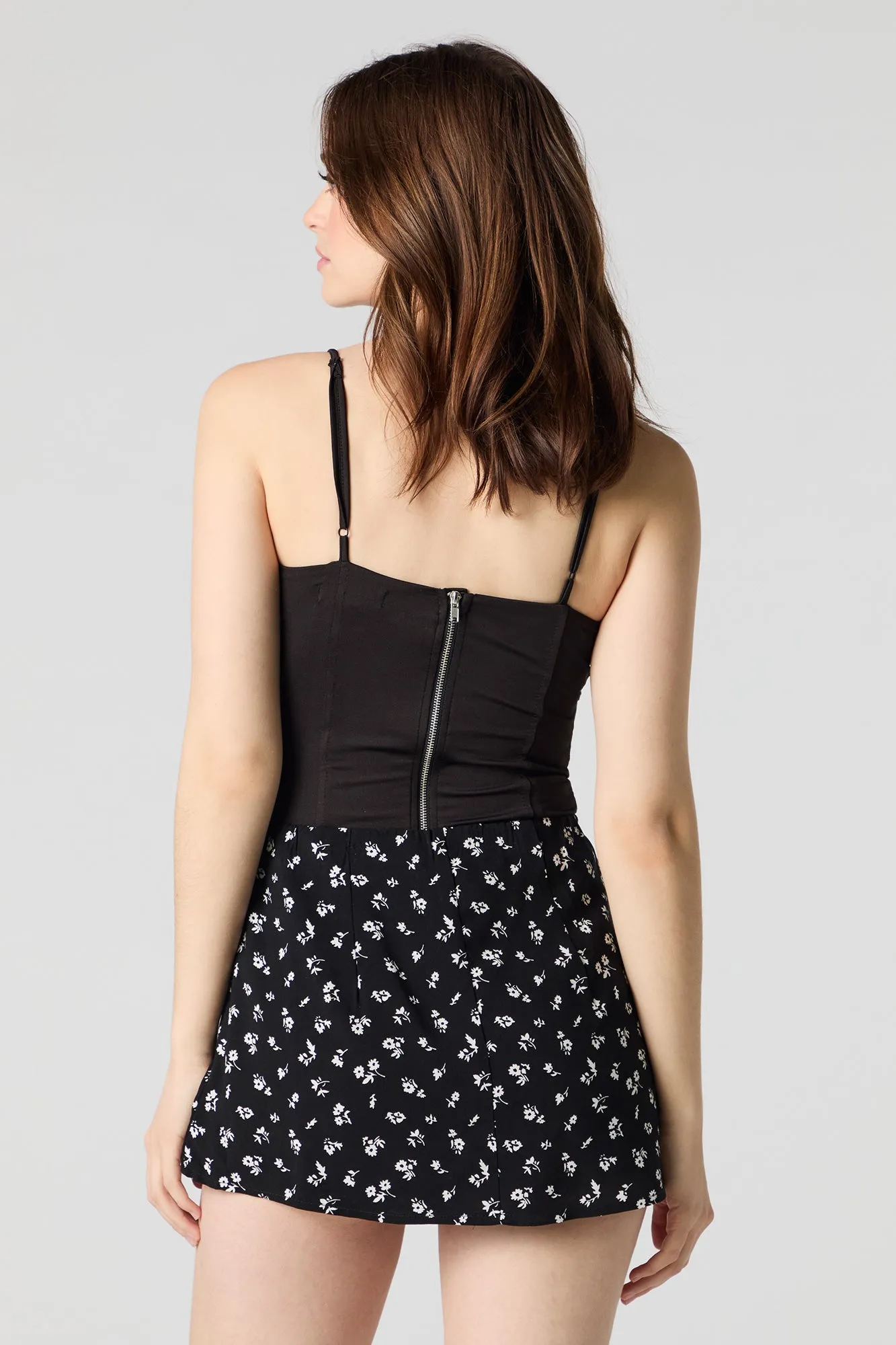 Printed Slit Mini Skort