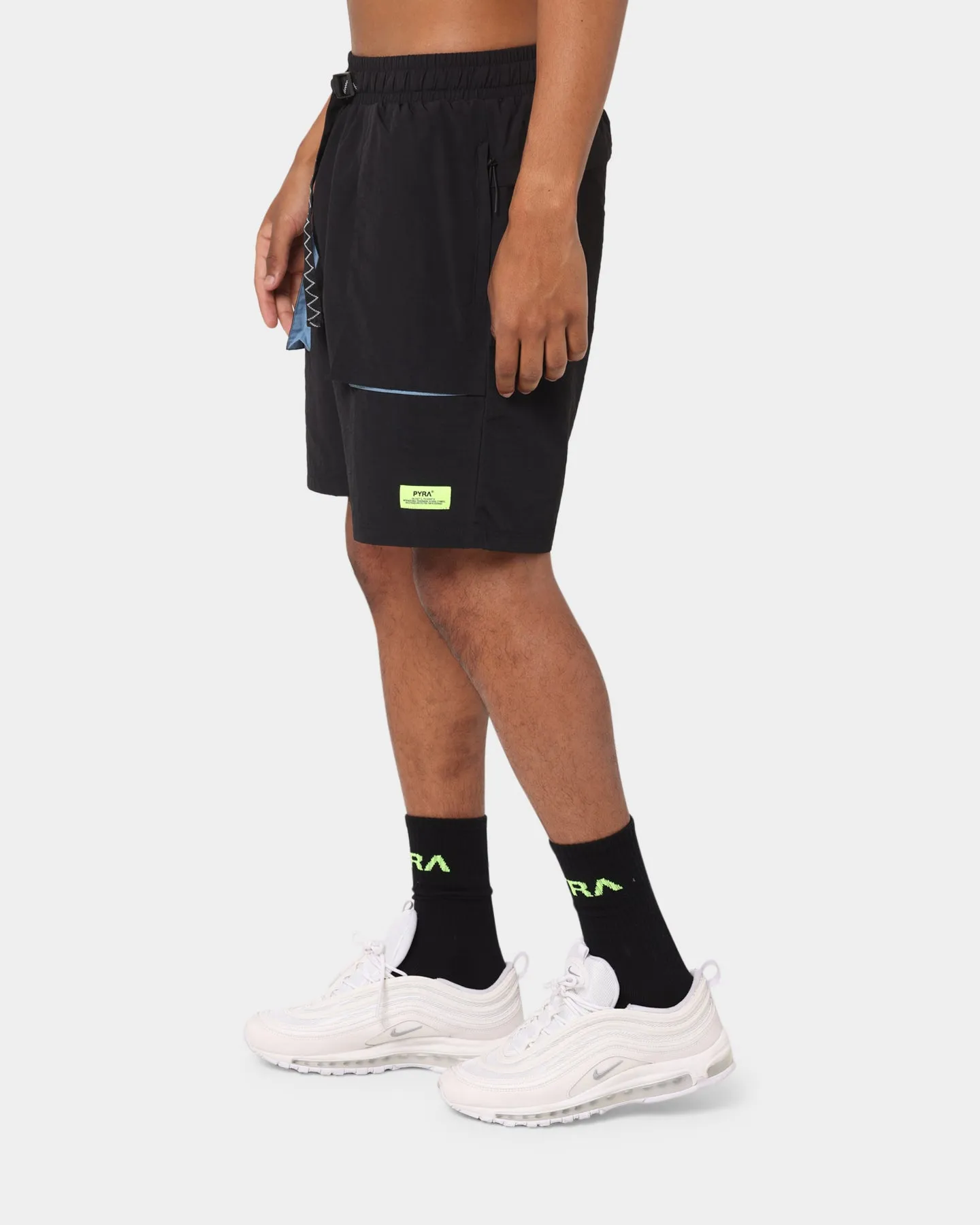PYRA Future Nylon Shorts Black