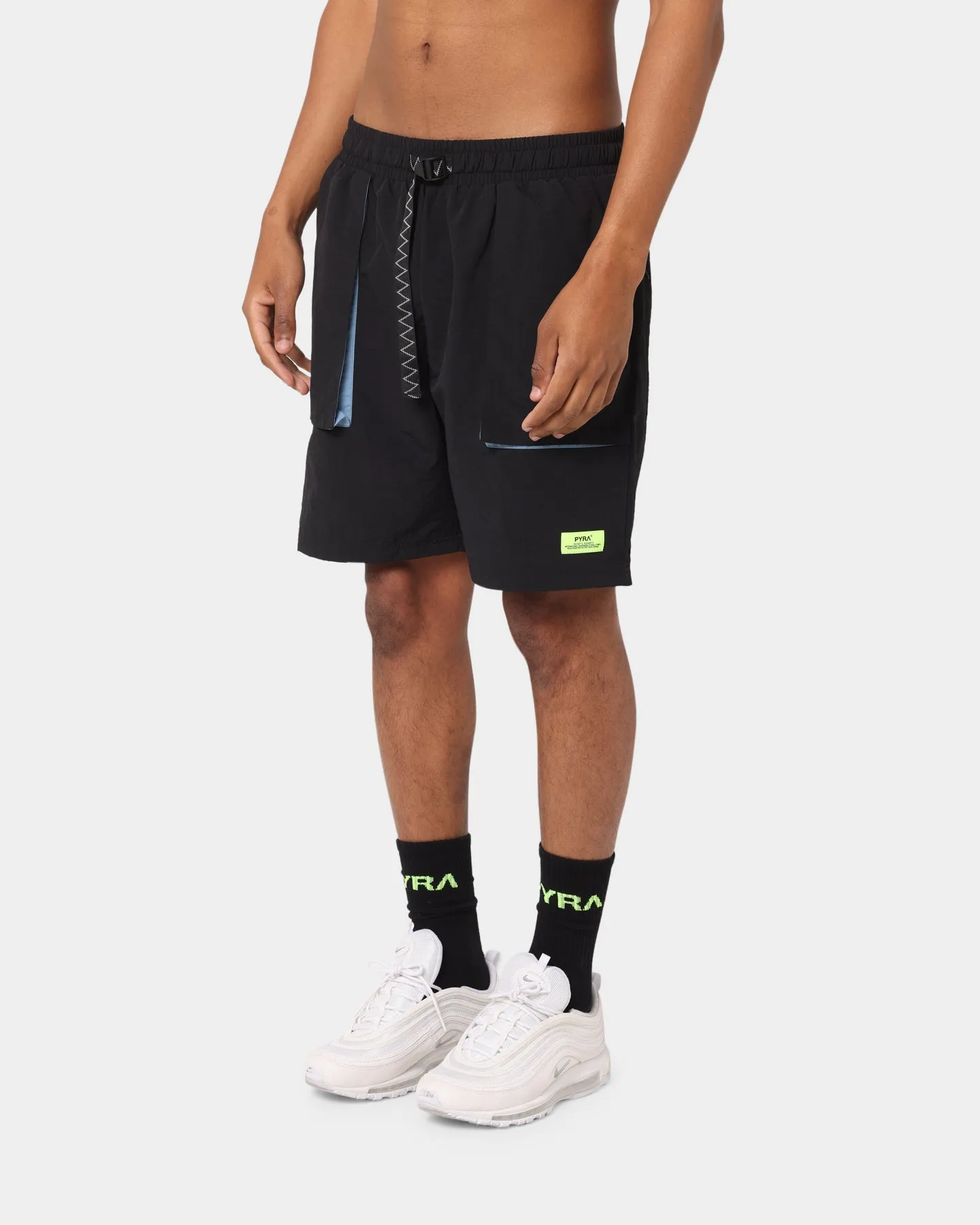 PYRA Future Nylon Shorts Black