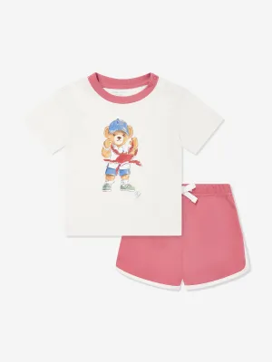 Ralph Lauren Baby Boys Bear Short Set in White