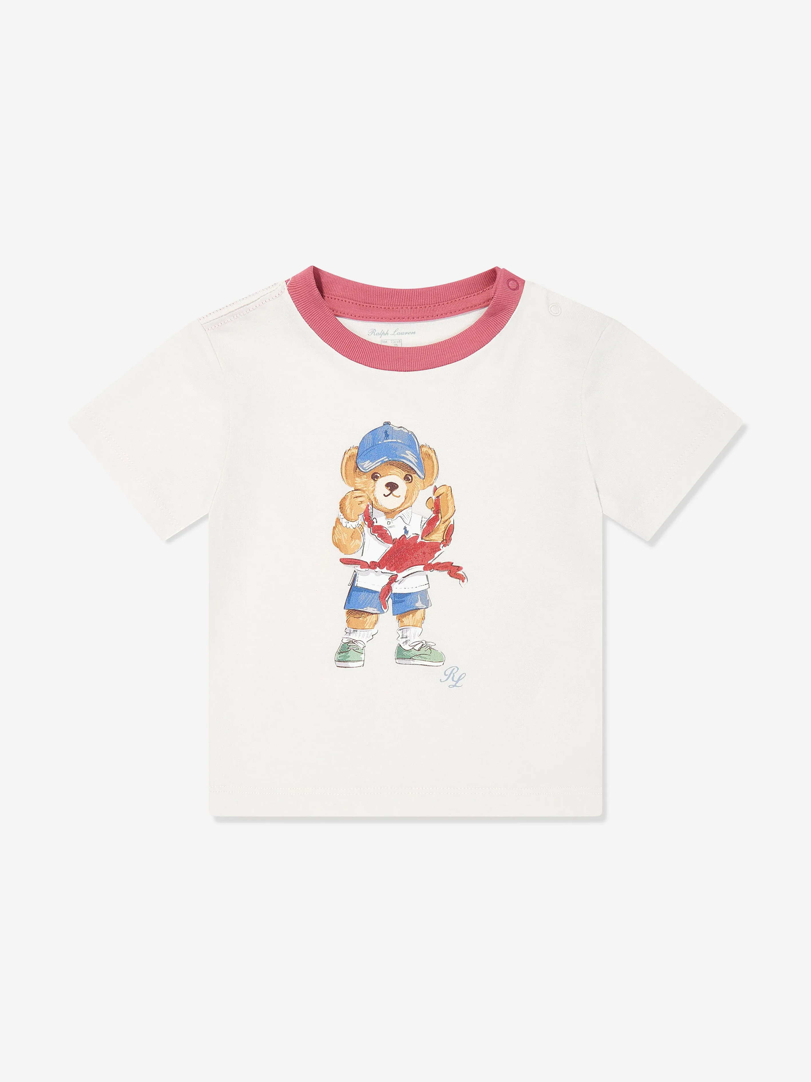 Ralph Lauren Baby Boys Bear Short Set in White