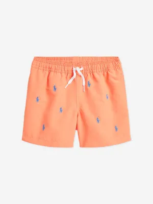 Ralph Lauren Boys Logo Swim Shorts in Orange