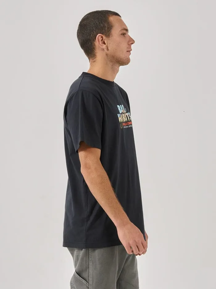 Royal Habits Merch Fit Tee - Twilight Black