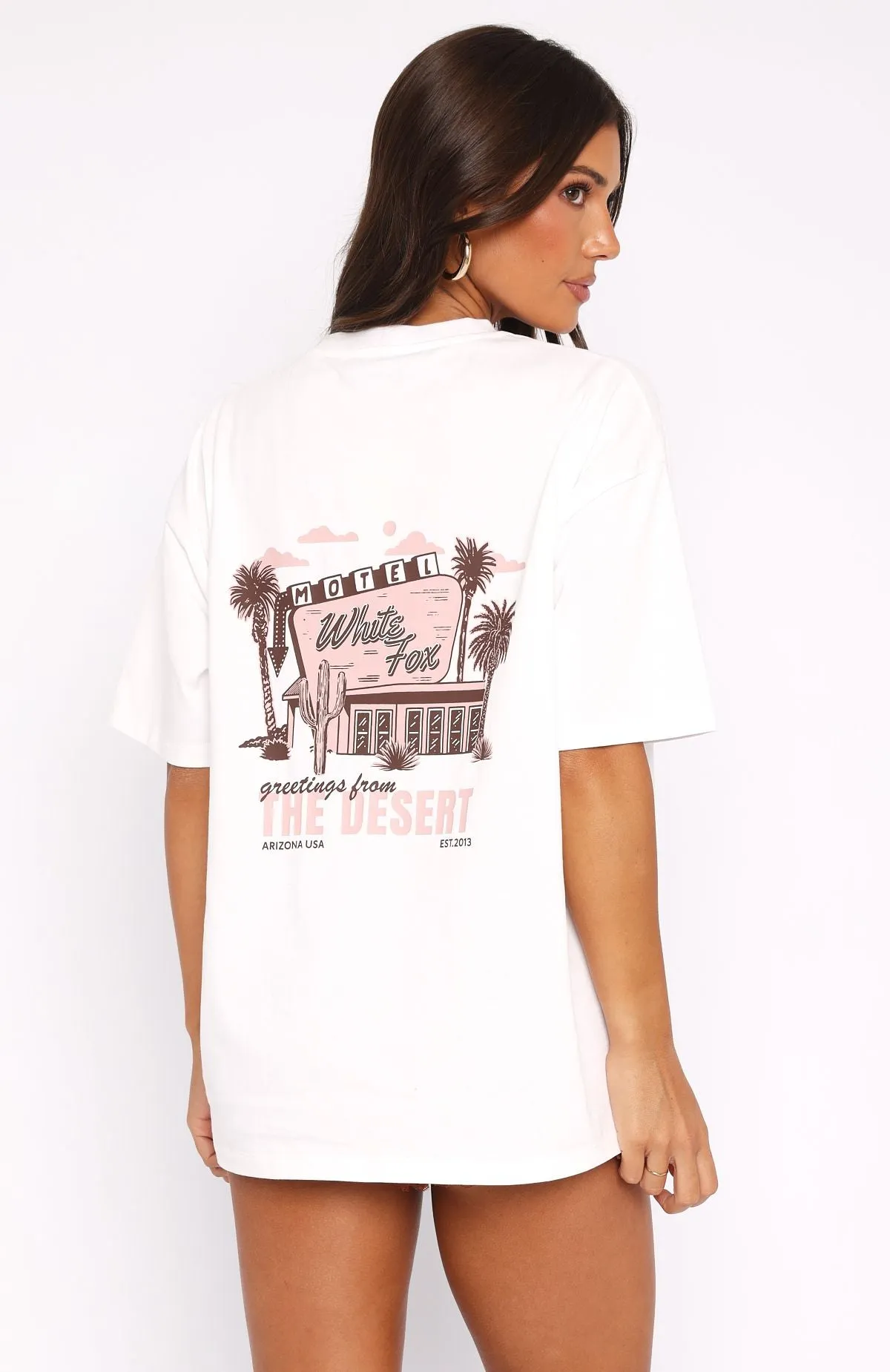 Scenic Route Oversized Tee White