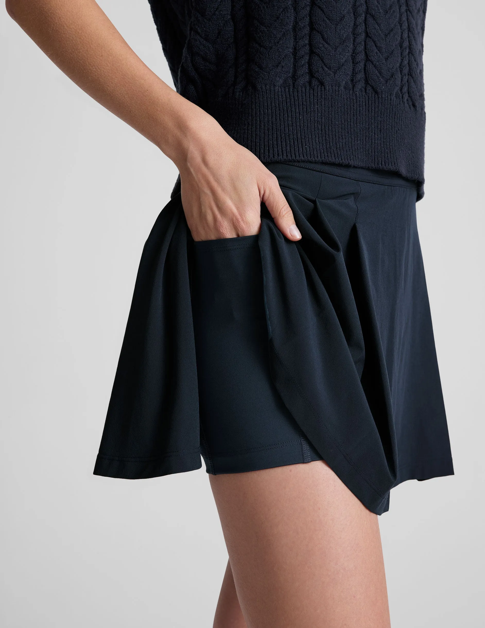 Score Pleated Skirt