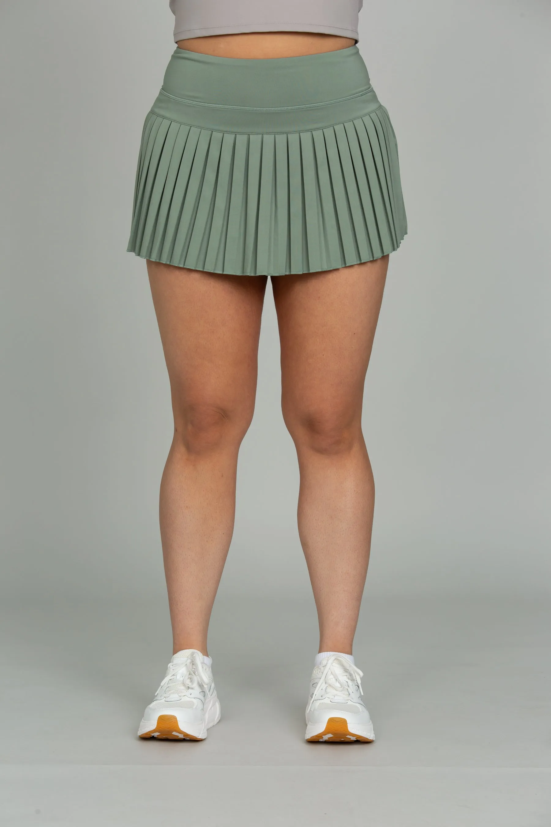 Sea Green Pleated Tennis Skirt