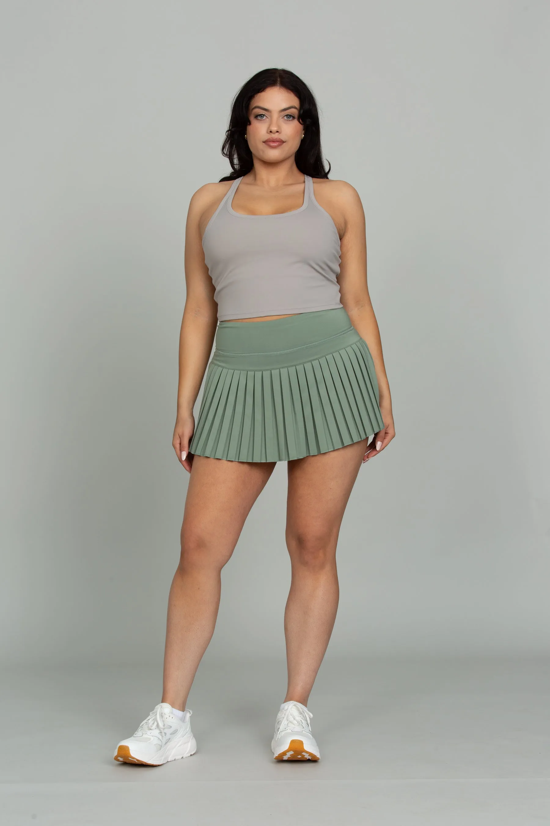 Sea Green Pleated Tennis Skirt